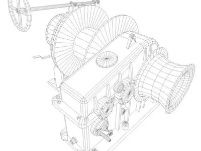 Marine Bow Winch Free 3D model