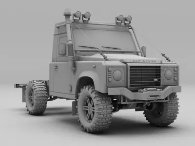 Landrover Defender 130 Chassis Cab 2011 3D model
