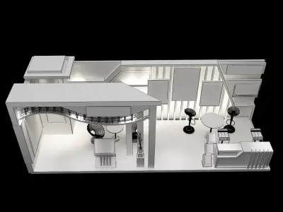 Booth Exhibition Stand a252 3D model