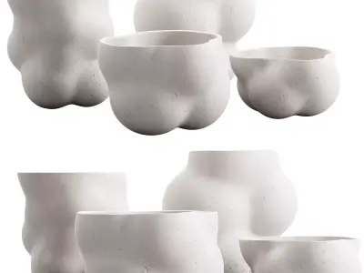 553 decorative vases and pots 10 Bubble vases 3D model