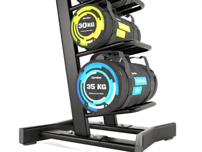 Sandbag Rack Gym Equipment Low-poly 3D model