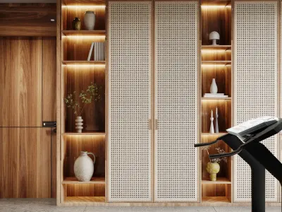 modern living room dining room interior scenes 57 3D model