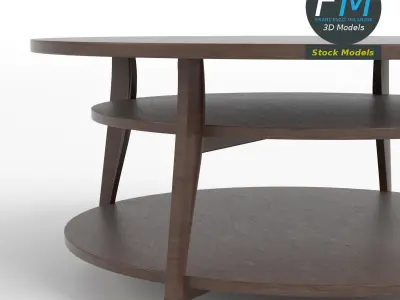 Circular side table 1 3D model