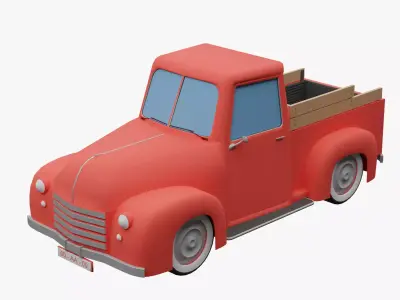 Rigged Farming Truck 3D model