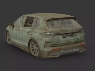 Abandoned Car - Skoda Elroq Low-poly 3D model