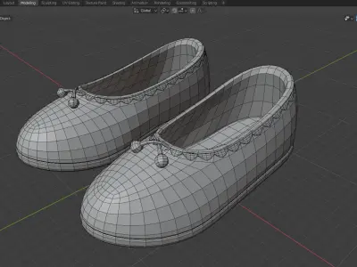 Shoes Cartoon 3D model