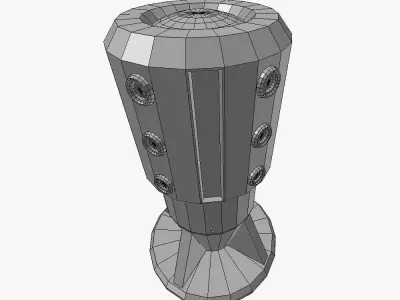 Force field generator 09 sci-fi Low-poly 3D model