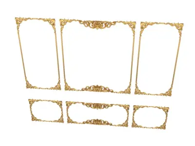 Plaster decorative frame 3d mode 010 3D model