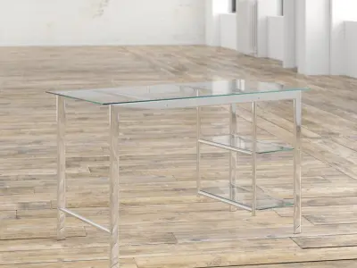 LR Merald Glass Desk Free 3D model