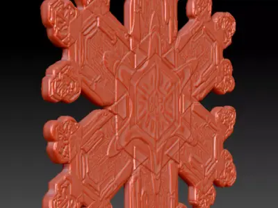 Snowflake Coaster or Christmas Ornament 3D print model