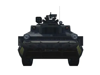 Armoured Car game-ready model Low-poly 3D model Free low-poly 3D model