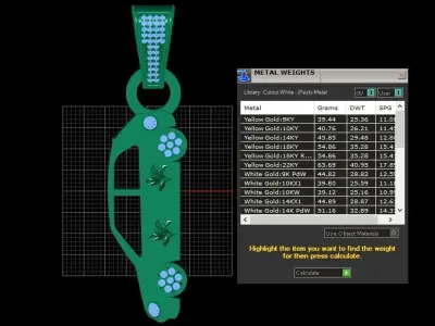 GOLDEN CAR PANDANT 3D PRINTABLE MODAL  3D print model