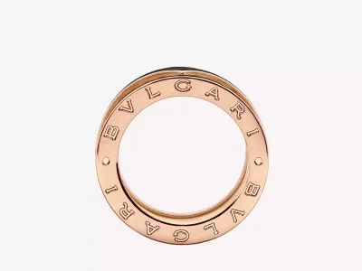 BULGARI - BZERO1 RING - ONE BAND STRUDED 3D print model
