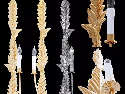 APLIQUE BERGERAC 1 HOJA GRANDE MISON 3D model