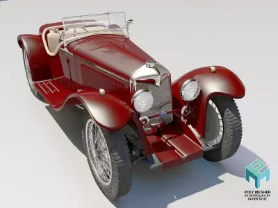 Riley 1935 classic car 3D model