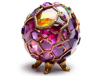 Gemstone Encrusted Orb with Stand Model Pack Low-poly 3D model