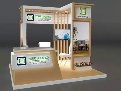 Booth Exhibition Stand a327b 3D model
