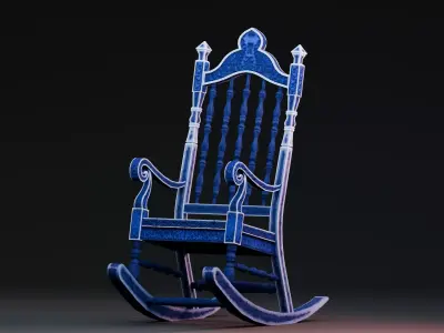 Stylized Halloween Props - Haunted Chair Low-poly 3D model