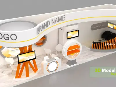 exhibition Low-poly 3D model