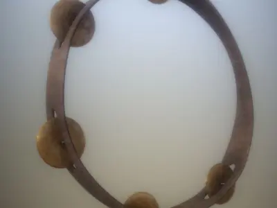 Low Poly Tambourine PBR metal ring Low-poly 3D model