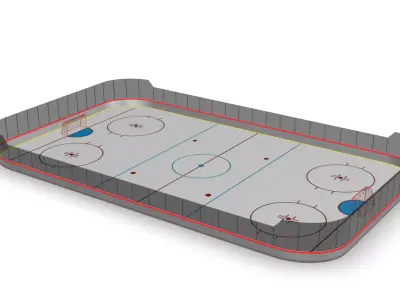 Ice hockey rink 3D model