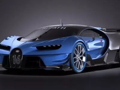 Bugatti Vision Gran Turismo Concept 2015 VRAY 3D model