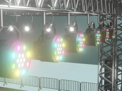 stage concert 3D model 3D model