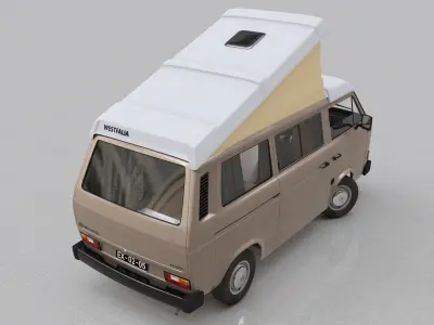 VOLKSWAGEN T3 TRANSPORTER CAMPING WESTFALIA JOKER FOLDING ROOF 3D model