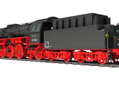 Steam Locomotive Train  3D model