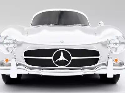 Mercedes-Benz 300 SL Gullwing Low-poly 3D model