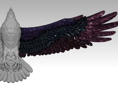 Bald eagle-3D print model 3D print model