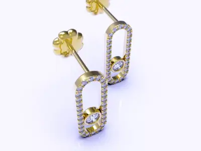 Messika earrings 3D print model