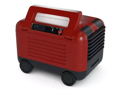 Portable air compressor 3D model