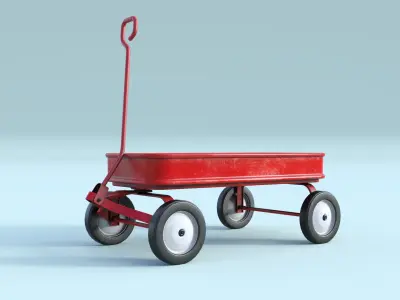 Christmas Trolley For Gifts Low-poly 3D model