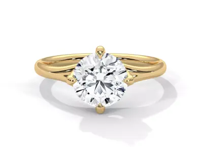 solitaire ring with detail images and 360 render videos 104 3D print model