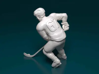 Ice hockey player 3D print model