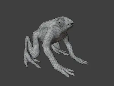 GREEN FROG Low-poly 3D model