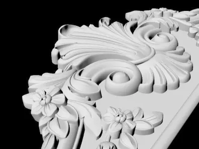 Central decor ornament for furniture 3D model 894