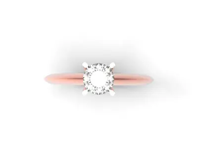Classic Ring 4 prongs tiffany style engagement   3D print model