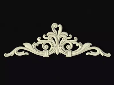 Central decor ornament for furniture 3D model 808