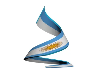 Argentine Flag helix structure 3D model