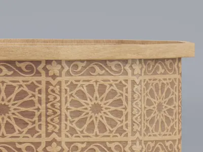 Vintage Moroccan large table 3D model