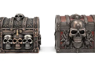 Mysterious Chests Low-poly 3D model