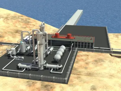 Chemical Plant for Dimethyl Ether production 3D model