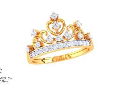 Crown Ring - 13 3D print model