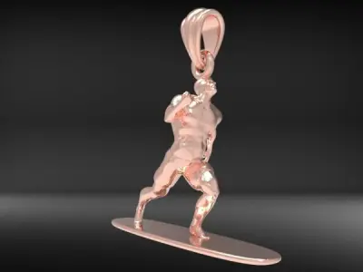 Surfer Pendant 3D print model