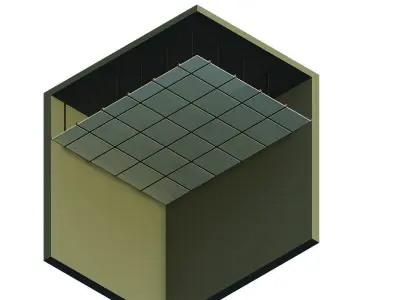 Ceiling box with wires in it 3D model