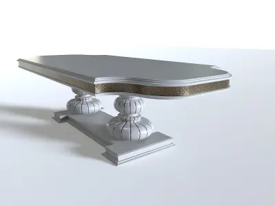 Classic Table 5 Low-poly 3D model