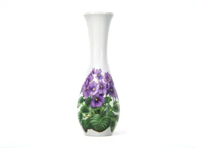 White Ceramic Vase Low-poly 3D model