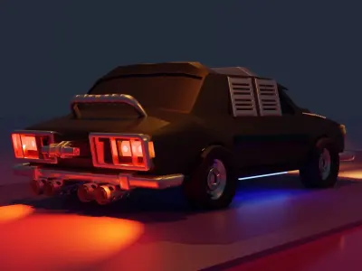 3d Low Poly Survival Car Low-poly 3D model